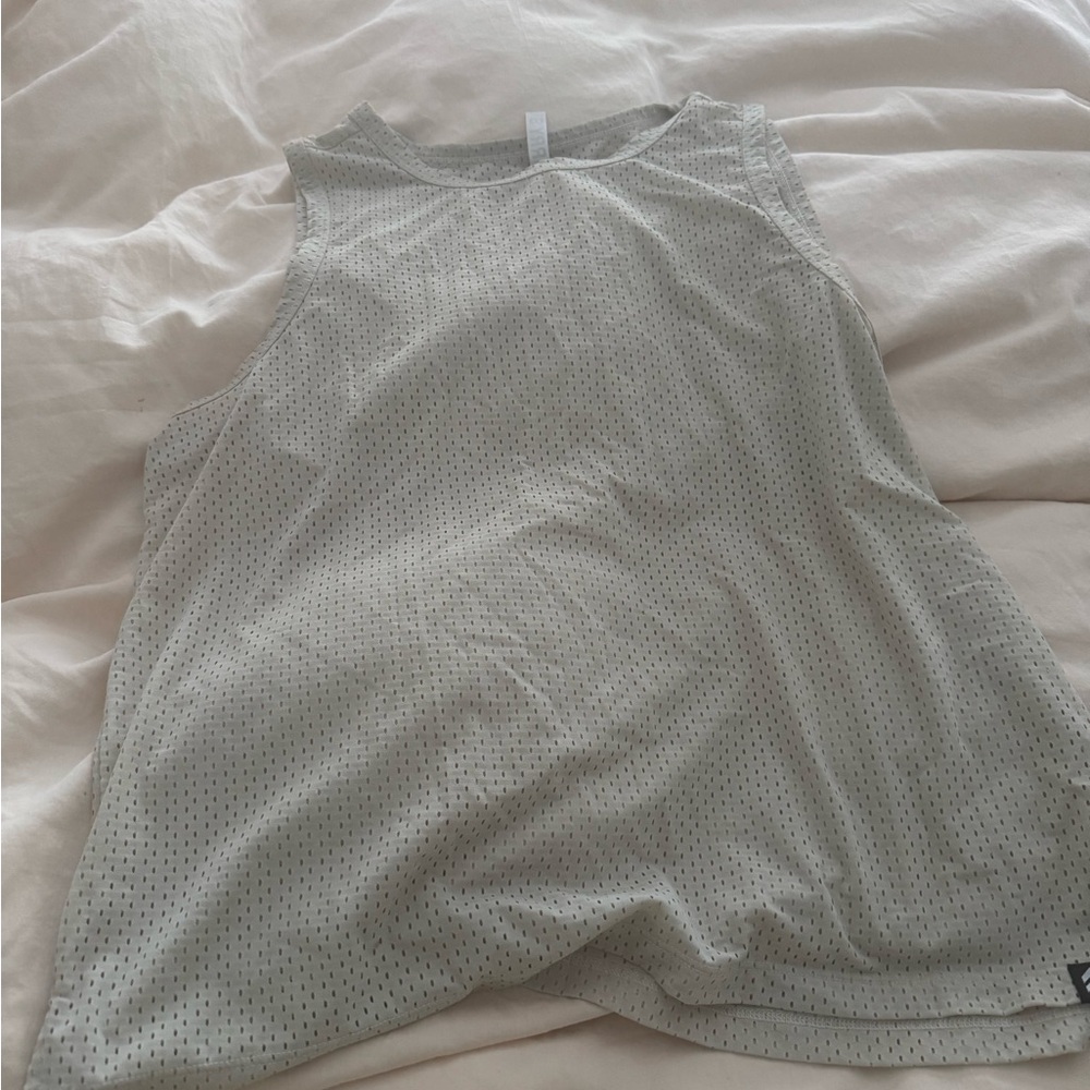 Beige Sleeveless Athletic Top